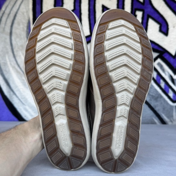 Size 11 - Skechers Porter Vamen Slip-On Loafer Mens  Brown Leather Mules Shoes main image 5